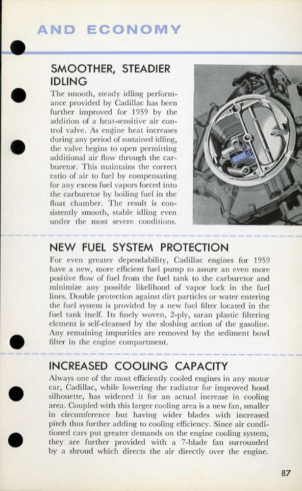 1959 Cadillac Salesmans Data Book Page 114